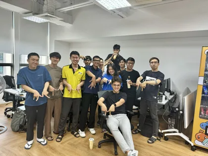 Bao Vo with colleagues at Faraday Technology Vietnam.